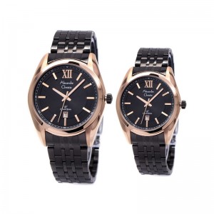 Alexandre Christie AC 8501 Rosegold Black Couple